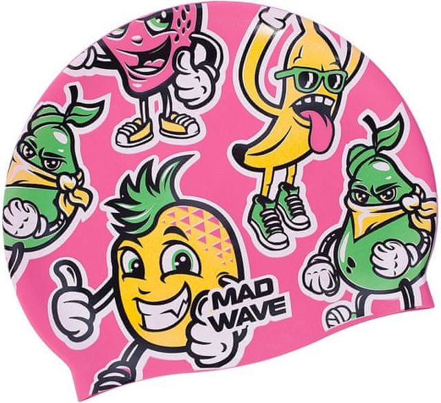 Mad Wave Plavecká čepice silikonová FUN juniorská - růžová - obrázek 1