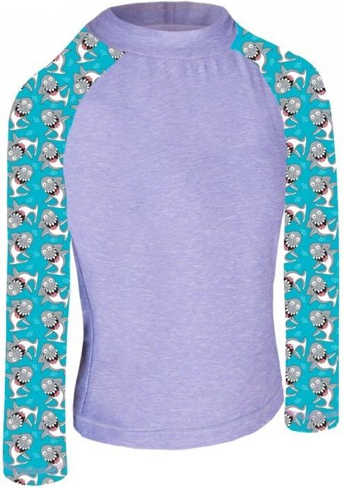 Unuo Chlapecké funkční tričko UV 50+ Žralok 74 - 80 šedá - obrázek 1