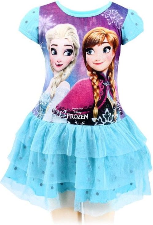 SETINO Dětské šaty Frozen - tyrkysová - 140/9 – 10 let - obrázek 1