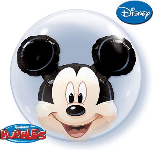 Qualatex Fóliový balón BUBBLES 24" - Mickey 61cm - obrázek 1