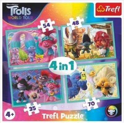 Trefl Puzzle 4v1 Trollové koncertní turné - obrázek 1