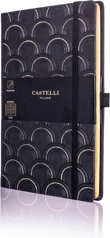 Castelli Italy Zápisník C&G Art Deco Gold - A5 - obrázek 1