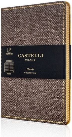 Castelli Italy Zápisník Harris Tobacco Brown - A6 - obrázek 1