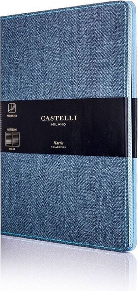 Castelli Italy Zápisník Harris Slate Blue - A5 - obrázek 1