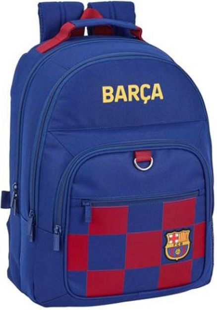CurePink Školní batoh FC Barcelona: vzor 11929 sezóna 2020 (21,5 litru|32 x 42 x 16 cm) modrý polyester - obrázek 1