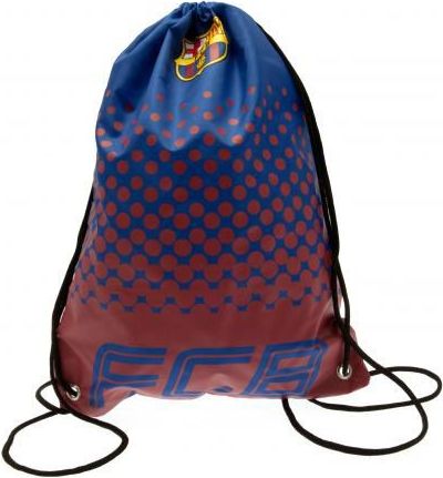 CurePink Batoh pytlík se šňůrkami gym bag FC Barcelona: Fade (33 x 44 cm|objem 14,5 l) modrý polyester - obrázek 1