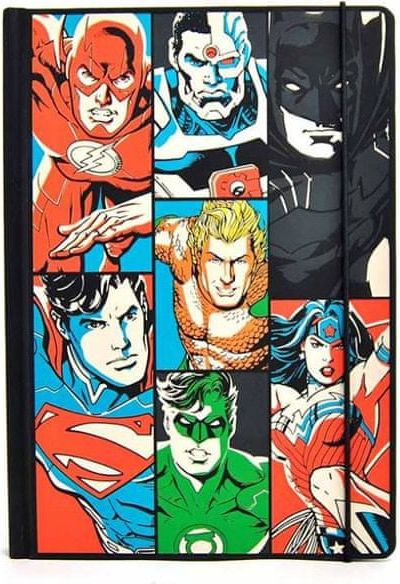 CurePink Blok A5 Justice League: (15 x 21 cm) 240 stran - obrázek 1