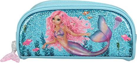 Fantasy Model Kosmetická taška , Mořská panna, tyrkysová s glitry - obrázek 1