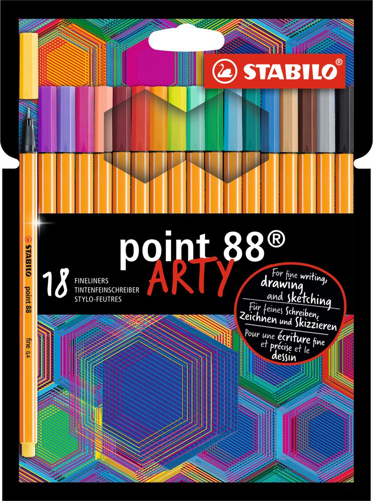 Stabilo Linery Point 88 ARTY, 18 různých barev - obrázek 1