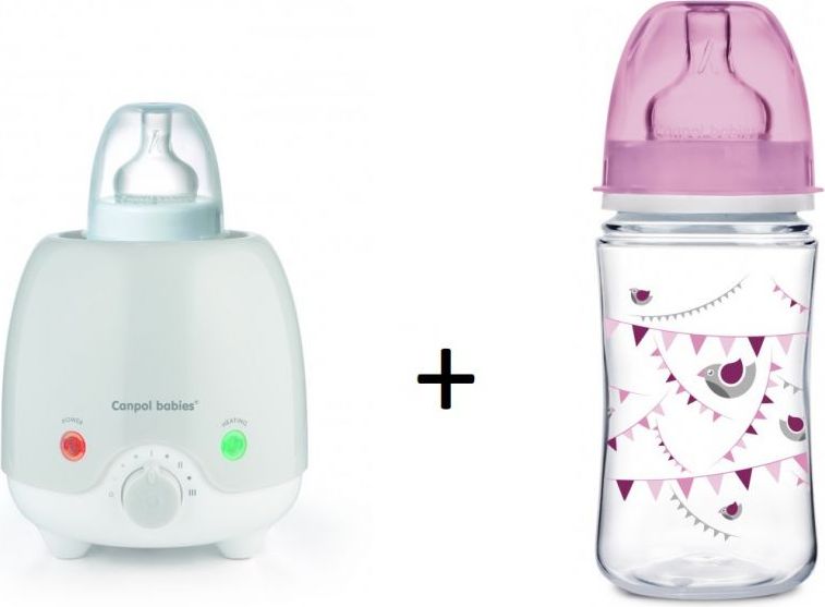 Elektrický ohřívač lahví s lahví PÁRTY 240ml ZDARMA Canpol - obrázek 1