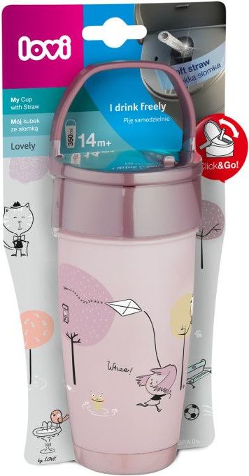 Lovi hrníček se slámkou Lovely Active 350 ml holka 35/355GIRL - obrázek 2