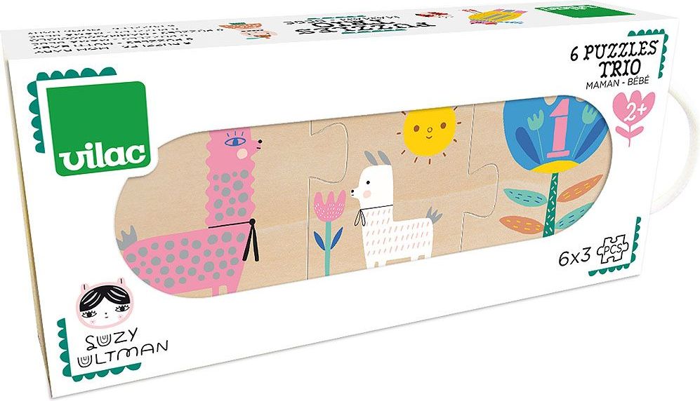 Dřevěné puzzle Vilac Maminka a mládě - obrázek 2