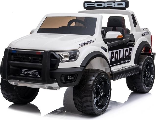 Mamido  Dětské elektrické autíčko Ford Raptor policie bílé lakované - obrázek 1