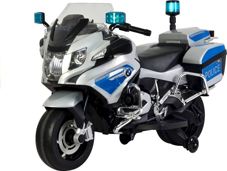 Mamido  Elektrická motorka BMW R1200 Policie stříbrná - obrázek 1