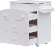 Komoda přebalovací s vaničkou - VELA bílá - Scarlett   s přebalovací podložkou Osíci - obrázek 4