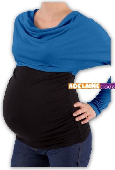 Těhotenská tunika VODA DUO - tm.modrý-černý - L/XL - obrázek 1