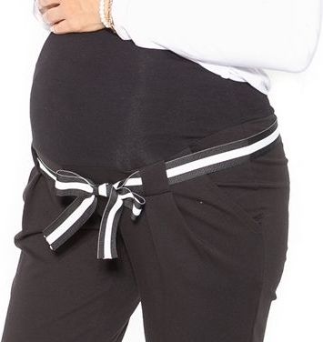 Těhotenské tepláky,kalhoty MONY - černé - M - XL (42) - obrázek 3