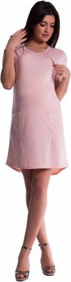 Těhotenské a kojící šaty - béžové - vel. S - XL (42) - obrázek 4