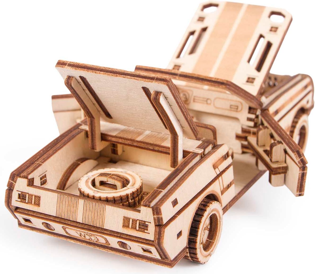 Wood Trick  "Kabriolet" - 3D dřevěné mechanické puzzle - obrázek 4