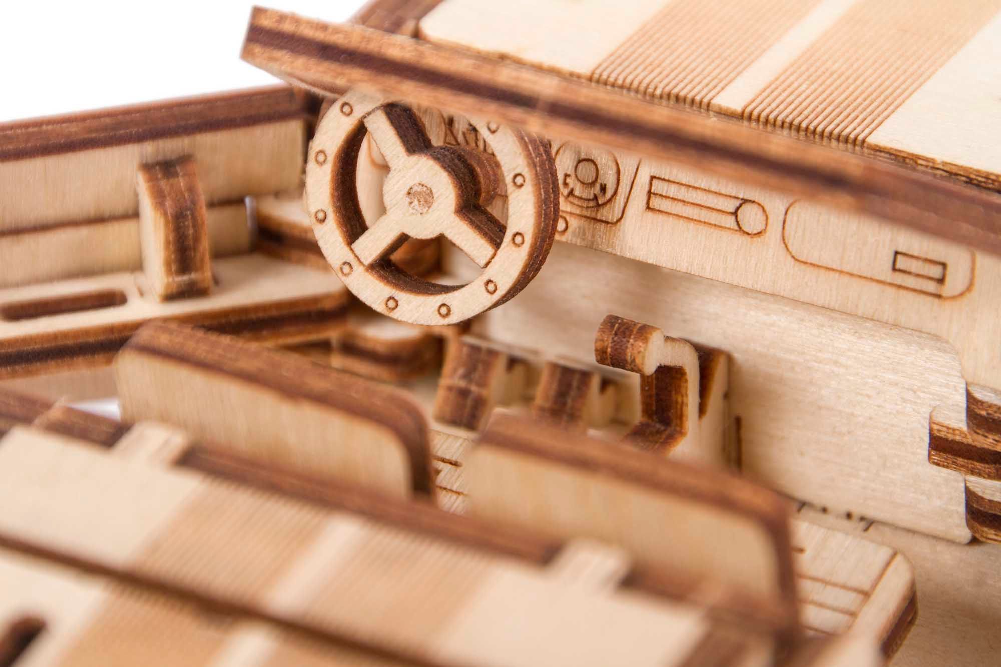 Wood Trick  "Kabriolet" - 3D dřevěné mechanické puzzle - obrázek 6