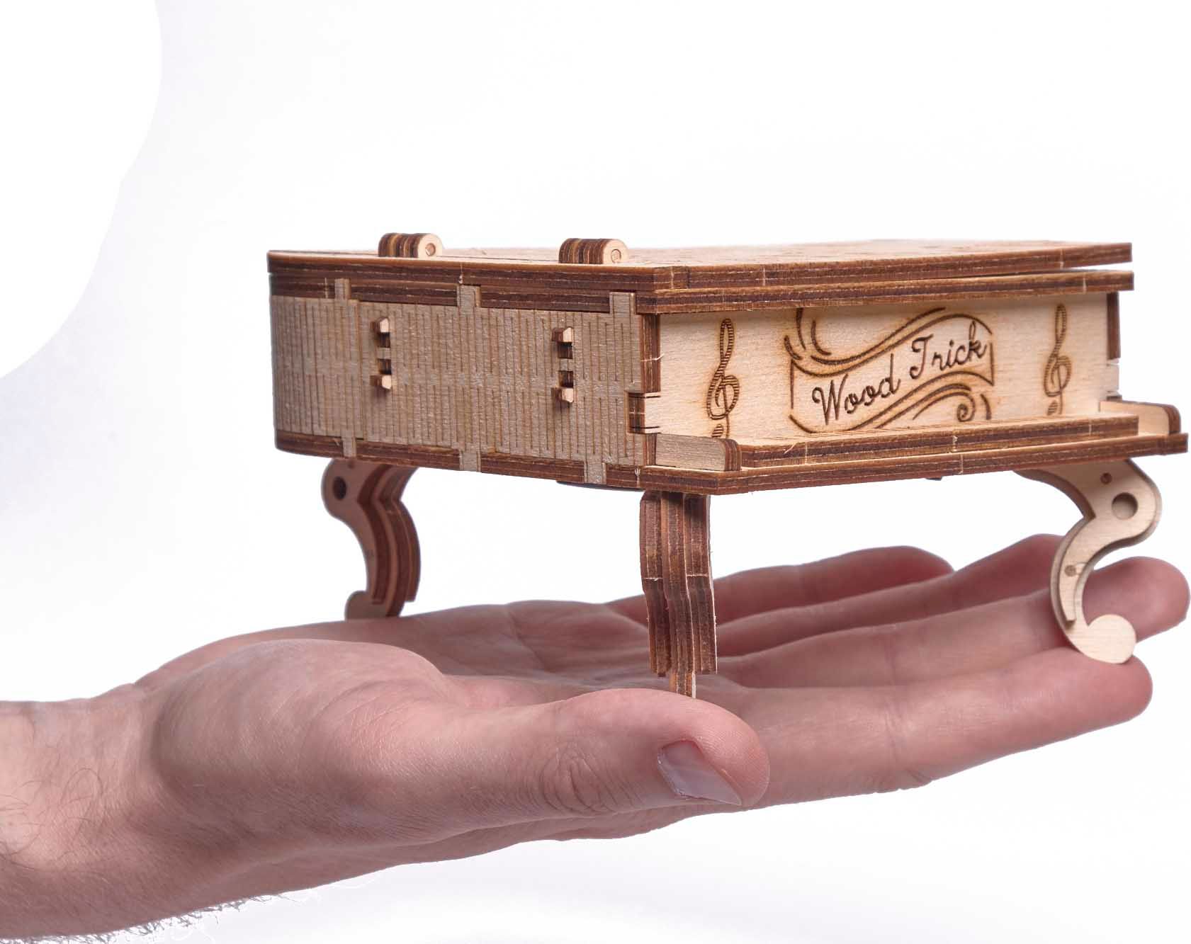 Wood Trick  "Grand Piano" - 3D dřevěné mechanické puzzle - obrázek 4