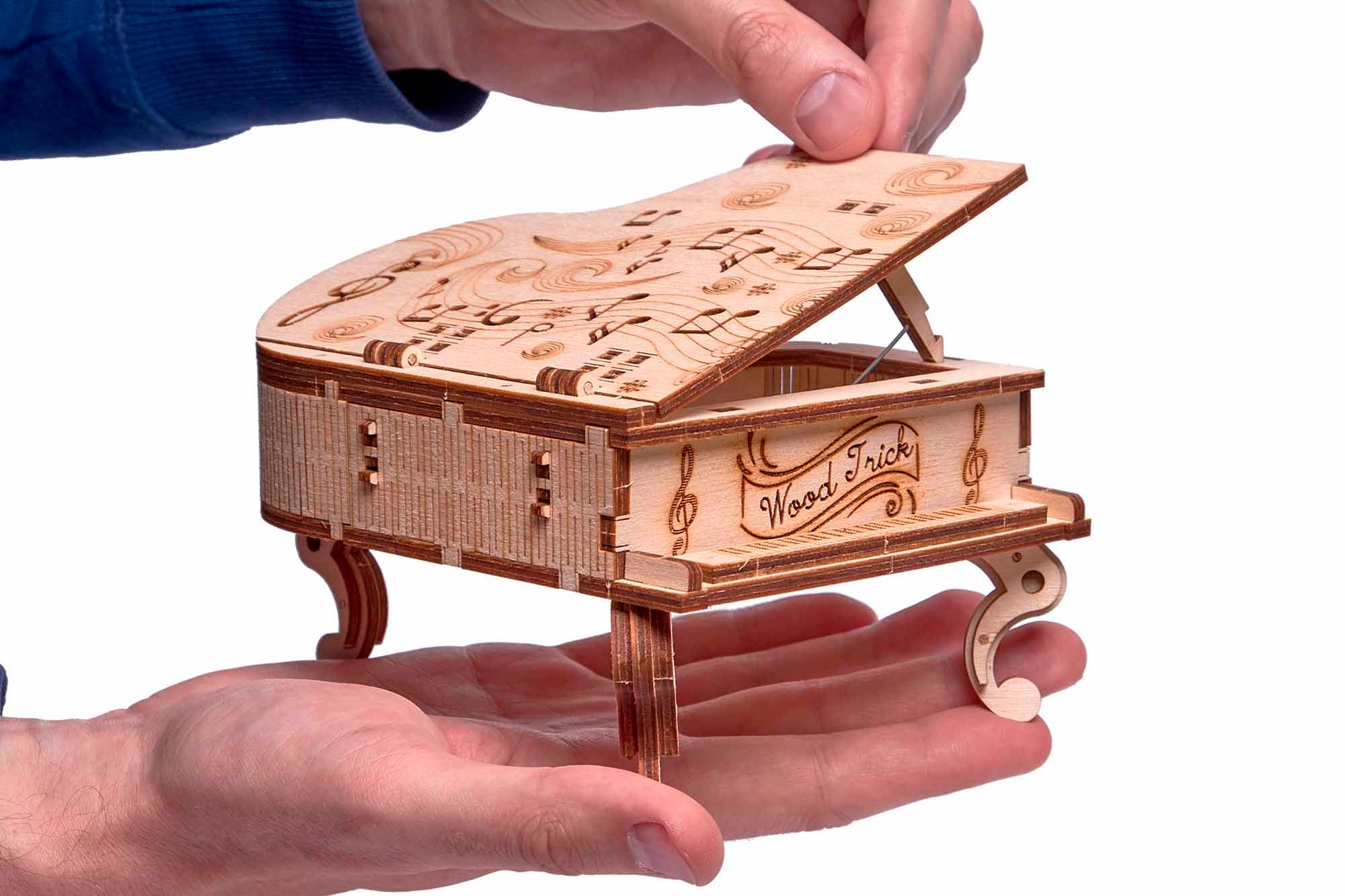 Wood Trick  "Grand Piano" - 3D dřevěné mechanické puzzle - obrázek 5