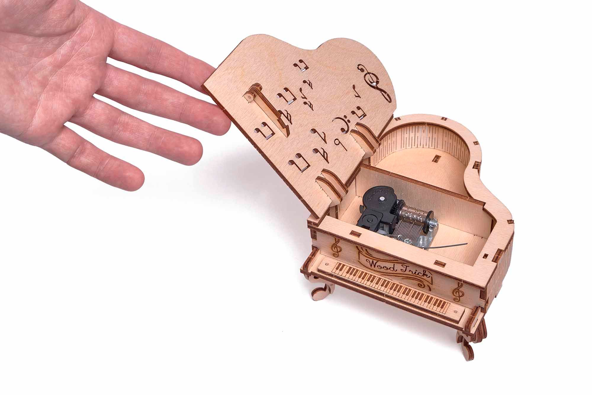 Wood Trick  "Grand Piano" - 3D dřevěné mechanické puzzle - obrázek 6