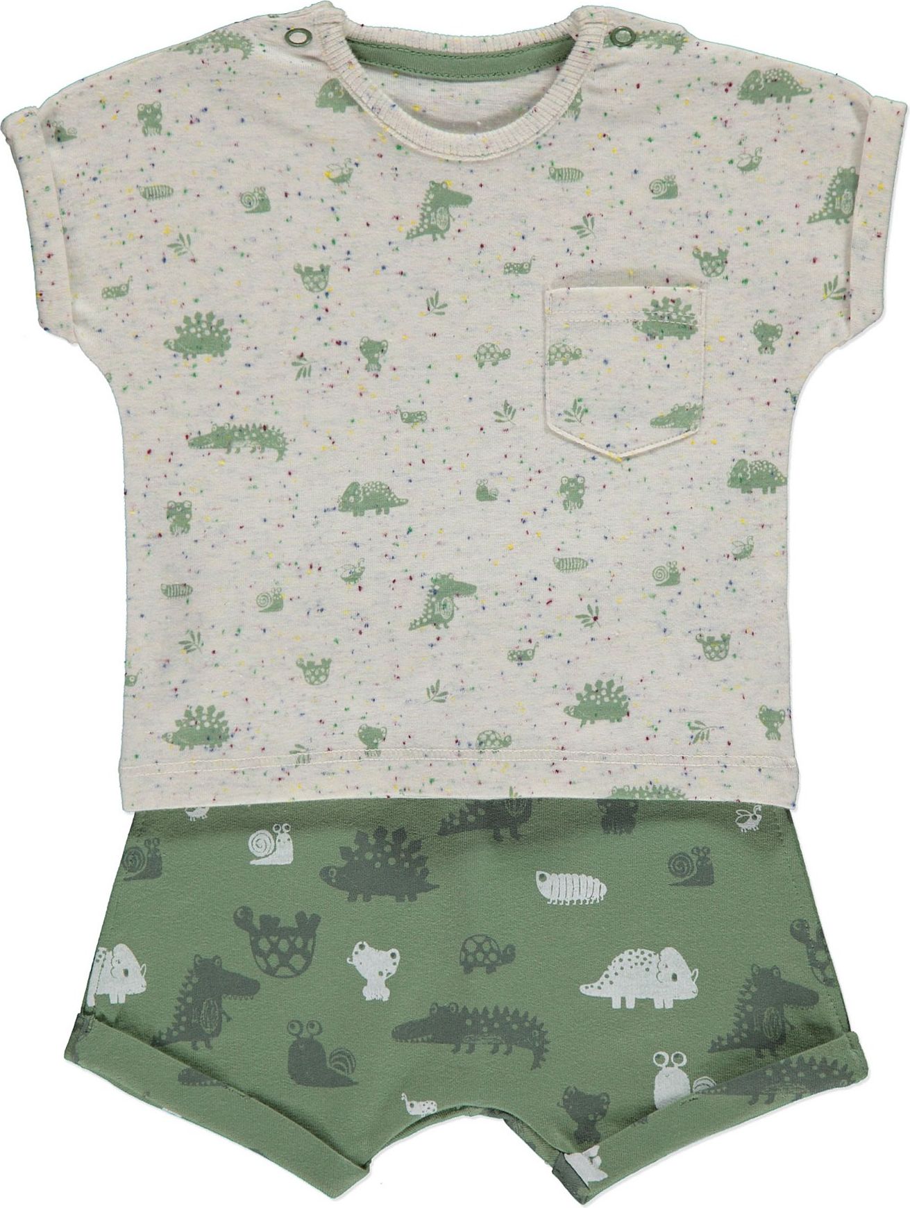 Kojenecké tričko a kraťasy GEORGE, motiv dinosaurus Velikost: 56 - 62cm (0 - 3 měsíce) - obrázek 1