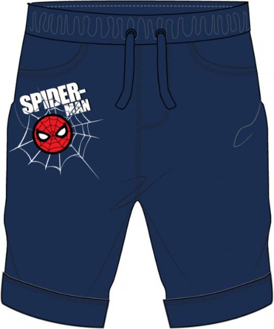 E plus M - Chlapecké / dětské kraťasy / šortky Spiderman Marvel - tm. modré 110 - obrázek 1