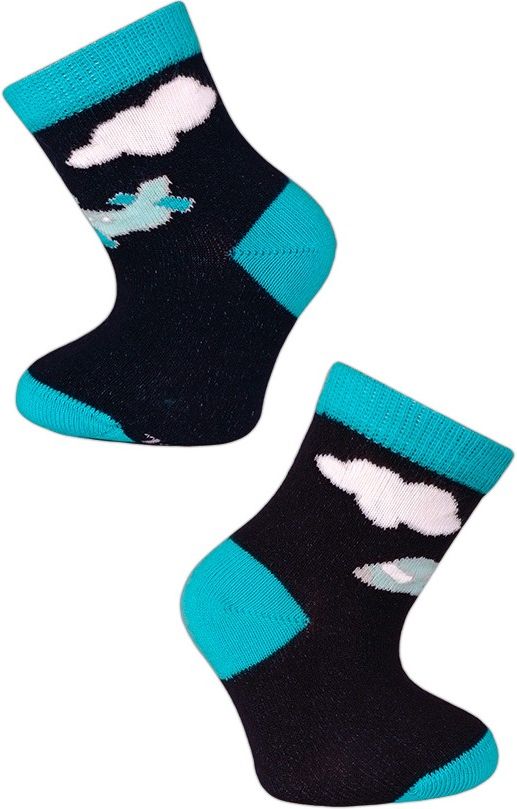 Bavlněné ponožky Trepon LETADLO tmavě modré Velikost: 19 - 22 - obrázek 1