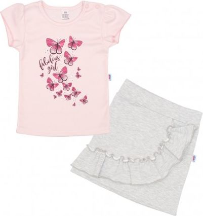 Kojenecké tričko se sukýnkou New Baby Butterflies, Růžová, 62 (3-6m) - obrázek 1