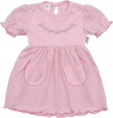 Kojenecké šatičky s krátkým rukávem New Baby Summer dress, Růžová, 62 (3-6m) - obrázek 1