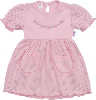 Kojenecké šatičky s krátkým rukávem New Baby Summer dress, Růžová, 92 (18-24m) - obrázek 1