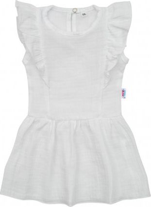 Kojenecké mušelínové šaty New Baby Summer Nature Collection bílé, Bílá, 56 (0-3m) - obrázek 1
