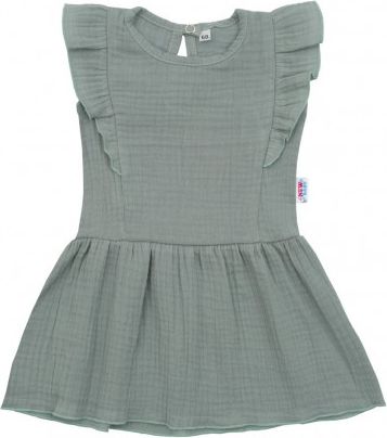 Kojenecké mušelínové šaty New Baby Summer Nature Collection mátové, Zelená, 56 (0-3m) - obrázek 1
