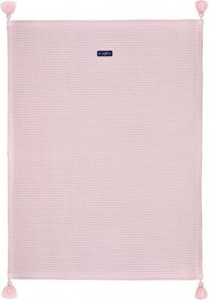 Dětská bavlněná deka vafle Womar 75x100 růžová, Růžová - obrázek 1