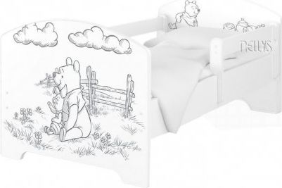 BabyBoo Dětská postel 140 x 70cm Disney - Medvídek PÚ, bílá - obrázek 1