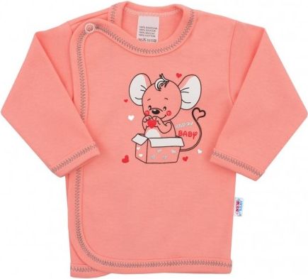 Kojenecká košilka New Baby Mouse lososová, Růžová, 56 (0-3m) - obrázek 1