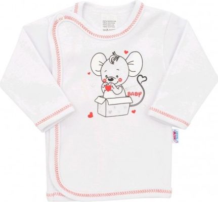Kojenecká košilka New Baby Mouse bílá, Bílá, 62 (3-6m) - obrázek 1