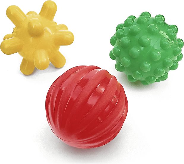 PROFIBABY Stimulační balonky 3ks malé Barva: Modrá/Zelená/Červená - obrázek 1