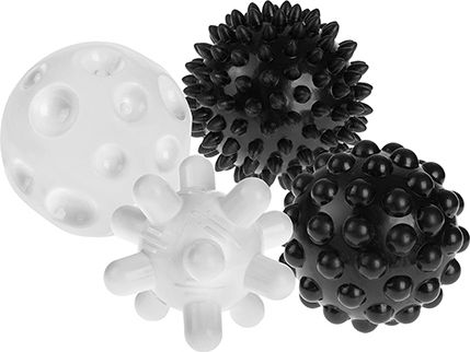 TULLO Stimulační balonky karton 4ks černobílé - obrázek 3