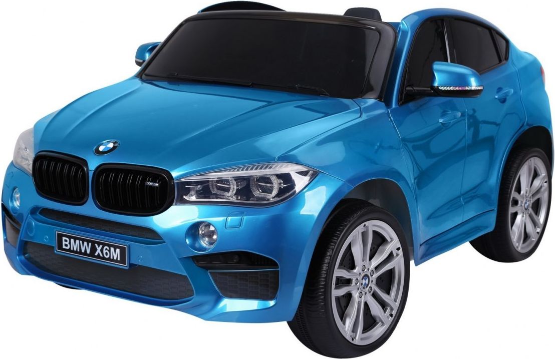 Elektrické autíčko BMW X6 M, 2 místné lakované - modré - obrázek 1