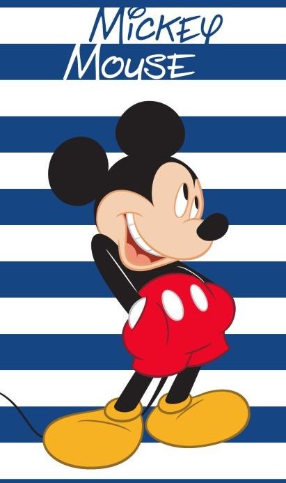 FARO Osuška Mickey proužky Bavlna Froté, 70/140 cm - obrázek 1