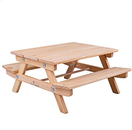 Bigjigs Toys Dřevěná pikniková lavička pro panenky - obrázek 1