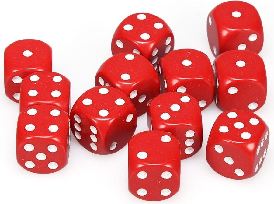 Chessex Hrací kostka šestistěnná matná 12mm Barva: tmavě zelená / zlatá - obrázek 15