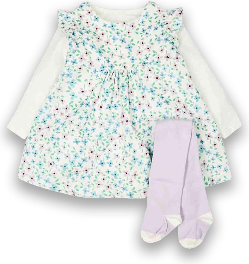 Marks & Spencer Dívčí kojenecký komplet šaty s květy Velikost: 56 - obrázek 1
