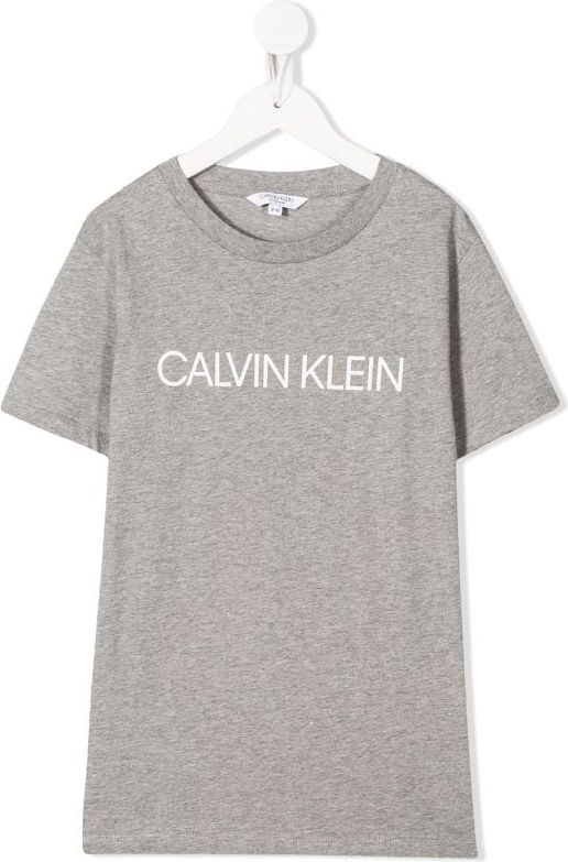 Calvin Klein šedé chlapecké tričko Tee - 10-12 - obrázek 1