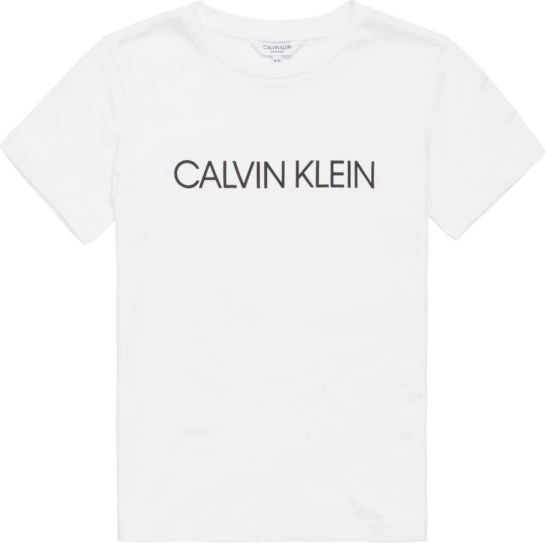 Calvin Klein bílé chlapecké tričko Tee - 12-14 - obrázek 1
