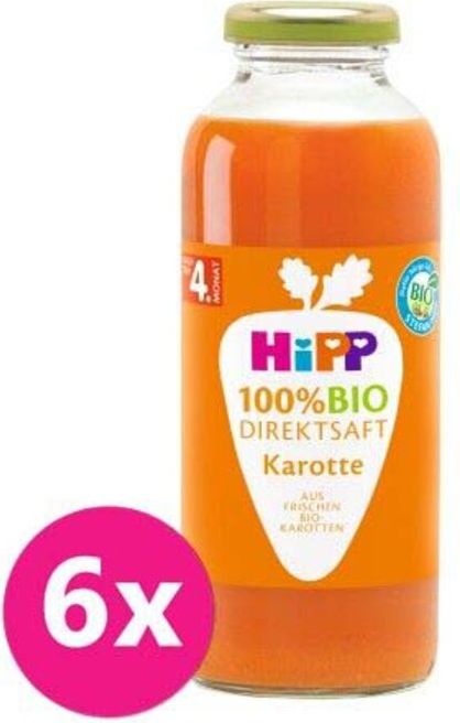 6x HiPP 100 % Bio Juice Karotková šťáva - obrázek 1