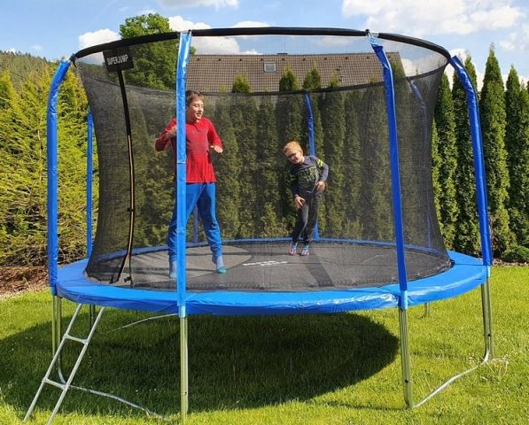 SuperJump Trampolína 400 cm + VNITŘNÍ ochranná síť + žebřík - obrázek 3
